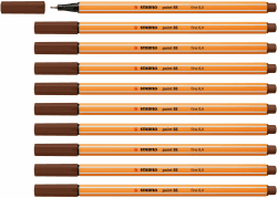 🌟 STABILO Fineliner - point 88 - 10er Pack - Braun 🌟