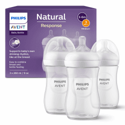 🍼 Philips Avent Babyflaschen Natural Response - 3x Babyflaschen, 260 ml, BPA-frei
