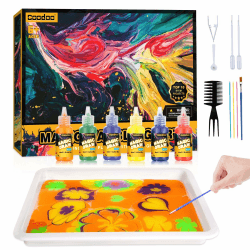 Coodoo Wassermarmorierungsfarbe für Kinder 🎨 Bastelsets für Mädchen und Jungen