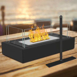 Tischkamin Ethanol Für Indoor & Outdoor - Sentasi Upgrade Kamin Mit 4-Seitigem Glas