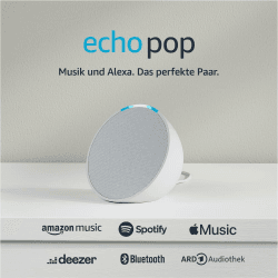 🔊🎶 Zertifiziert und generalüberholt Echo Pop | Kompakter Bluetooth-Lautsprecher mit Alexa | Weiß