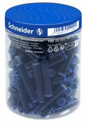 🖋️🔵 Schneider 6803 Tintenpatronen (100 Stück) - Königsblau