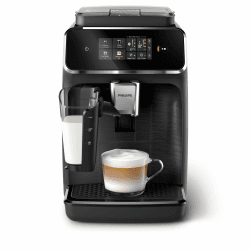 Philips 2300 Series Kaffeevollautomat - 4 Getränke 🌟 Modernes Farb-Touchscreen-Display 🎨 LatteGo-Milchsystem ☕ SilentBrew 🤫 100% Keramikmahlwerk 🏺 AquaClean Filter 🚰 Mattschwarz (EP2330/10) - Deal