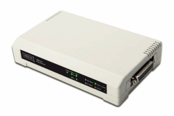 🖨️ Digitus 2+1 Port Printserver, USB 2.0, Fast Ethernet 100 Mbit/s, Grau 🚚