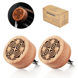 🚗🌸 KILOSTEP Auto Aromatherapie Diffusor 2 Stück Holz Diffusor 🌸🚗
