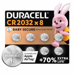 🔋 Duracell CR2032 Knopfzellen - 8 Stück
