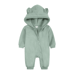 👶🐻 Alunsito Neugeborenes Baby Jungen Mädchen Strampler mit Bär Ohr Hoodie 👶🐻