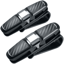 🕶️ FineGood 2 Pack Brillenhalter für Auto Sonnenblende - Schwarz