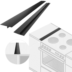 🔥 Deal des Tages: Silikon-Ofen Spaltabdeckung (2 Stück) - 63,5 cm lang - Schwarz 🎉