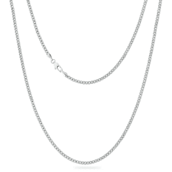 KRKC&CO Kette Herren, Panzerkette mit Diamantschliff, 14K Gold Vergoldet Cuban Link Chain