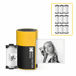 📸 KODAK Memo Shot ERA Kinder-Sofortbildkamera und Foto-Etikettendrucker, Gelb