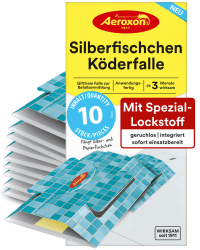 🐜🪲 Aeroxon Silberfischfalle 10er Pack - Effektive Klebefallen für Silberfische