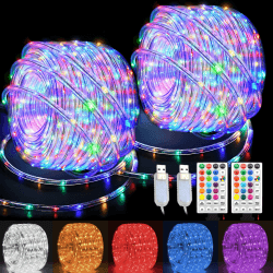 GLPE 20M(10m X 2 Stück) 200 LED Schlauch,USB lichterschlauch aussen 🌟