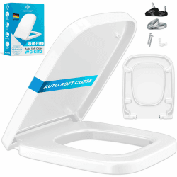 🚽 KESSER® WC Sitz mit Absenkautomatik Toilettendeckel Quick-Release-Funktion und Softclose - einfache Montage 🚽