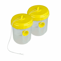 🐝🌿 Windhager Wespen Abwehr | Wespenfalle 2 Stk. | für draußen 🌞 | leicht zu reinigen 🧼 | Anwendung ohne Chemie 🌿 | Wespennest, Attrappe, Lockstoff, Wespennest Attrappe wetterfest, Wespenschutz