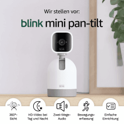 📹 Blink Mini Pan-Tilt Kamera | Plug-in-Überwachungskamera 🏠