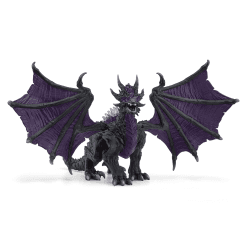 🐉 Schleich ELDRADOR CREATURES 70152 Schattendrache 🌑 - Realistischer Dunkler Schattendrache mit Beweglichen Flügeln