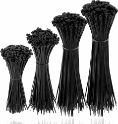 500x Kabelbinder Cable Ties Schwarz Set 🛠️🔒🌿 - Kurz & Lang - Reißfest & UV Beständig