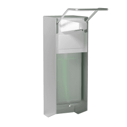 HAUSHALT WELT Eurospender, Seifenspender Wandbefestigung, Desinfektionsmittel und Handseifen, Weißer Seifenspender, Aluminium, 500 ml 😷🧼
