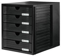 HAN Schubladenbox SYSTEMBOX mit 5 geschlossenen Schubladen - Optimale Organisation am Arbeitsplatz! 🗂️🖇️
