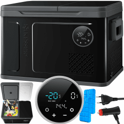 KESSER® Kompressor Kühlbox 2in1 Doppelzone Kühl & Gefrierfach ❄️ Elektrische Gefrierbox mit 2x Kühlakkus & LED-Touch-Bedienung