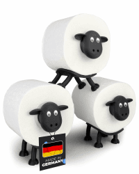 🐑 LAYERSMITH® Schaf Toilettenpapierhalter 3er Set - Perfekte Deko und Geschenkidee 🎁