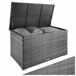 🌿🏡✨ Angebot: tectake® Aluminium Polyrattan Aufbewahrungsbox mit Deckel