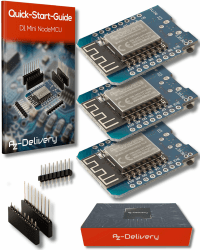 🚀 Tolles Angebot! 3 x D1 Mini NodeMcu mit ESP8266-12F WLAN Module CH340G Lua kompatibel mit Arduino inklusive E-Book!