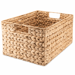 🌿🧺 Decorasian Korb Aufbewahrung geflochten aus Wasserhyazinthe - Seegras rechteckig - 37cm