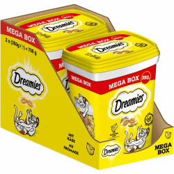 🐱 DREAMIES Katzensnacks - 2x350g - mit Käse - Traumhaft knusprige Leckerlies 🧀