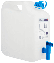 🌊🏕️ Hünersdorff 817500 Wasserkanister ECO mit festmontiertem Ablasshahn, 12 L (mit Hahn), Weiß 🌿