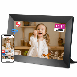 ACDOKE Digitaler Bilderrahmen WLAN 10,1 Zoll IPS Touchscreen 📸🖼️ Elektronischer Bilderrahmen