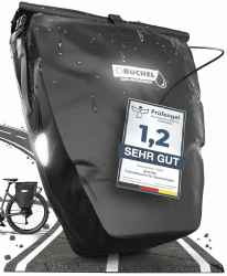 🚲 Büchel Fahrradtasche für Gepäckträger I 25.4 L - 100% Wasserdicht 🌧️