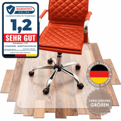 SCHMIEDWERK Bürostuhl Unterlage versch. Größen - Bodenschutzmatte für Schreibtischstuhl Antirutsch in milchweiß | Made in Germany (90x120cm) 🛡️🪑