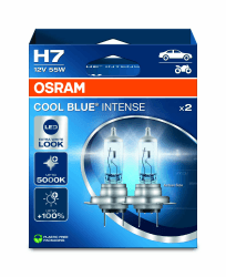 🔥 Angebot: OSRAM COOL BLUE® INTENSE H7 - Halogen-Scheinwerferlampe mit LED-Look!