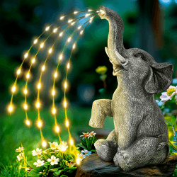 GIGALUMI Upgraded Elefantenstatue Gartendekoration 🐘🌟