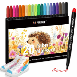 🎨👕 20 Waschmaschinenfeste Textilstifte für kreative Designs! 🖌️
