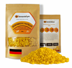 Bienenbiya® 100% Reine Bienenwachs Pastillen (100g) 🐝🌲 - DIY-Projekte und mehr!