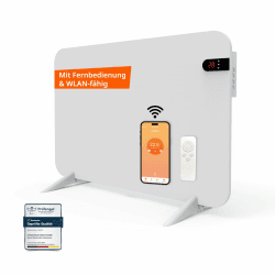 Könighaus 450W Smart 𝗗𝘂𝗮𝗹-𝗜𝗻𝗳𝗿𝗮𝗿𝗼𝘁𝗵𝗲𝗶𝘇𝘂𝗻𝗴 𝐕𝟐 - Standgerät/Wandmontage - WLAN App-Steuerung