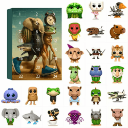 🎁 Introti Tung Tung Tung Sahur Adventskalender - Tralalero Tralala Figur Spielzeug 🎄