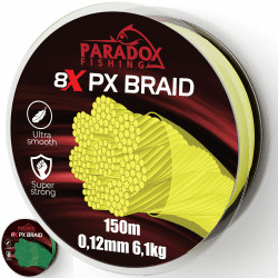 🎣 Paradox Fishing 8X PX geflochtene Angelschnur I 0,07mm-0,28mm 150m/500m 🎣