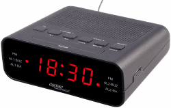 🕰️📻 Auvisio Uhrenradio: UKW-Radiowecker mit LED-Anzeige
