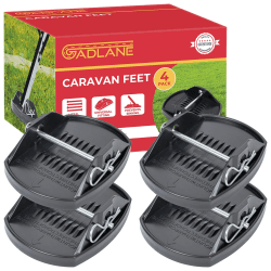 🚐 GADLANE Wohnwagen Stützplatten 4 Stück - Robuste Stützblöcke für Wohnmobil, Caravan, Anhänger