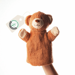 🧸 Süße Seit 1999 Brauner Bär Handpuppe für Kinder ab 0 Monate 🎁