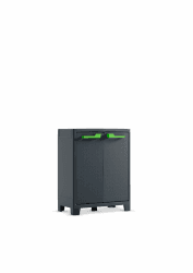 Angebot: Keter Moby Kunststoffschrank niedrig anthrazit/grün/grau 🌦️🔒