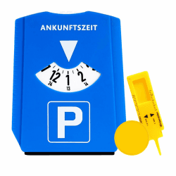🚗🕒 QIYILE Parkscheibe Auto Parkuhr mit Eiskratzer und Einkaufschips - 1 Stück