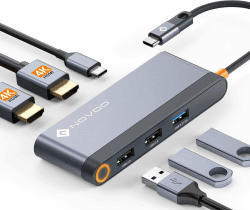 NOVOO USB C Docking Station 4K@60Hz Dual HDMI USB C Hub Adapter 🌟