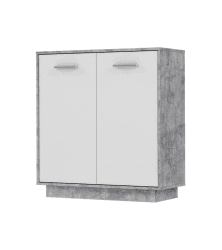 Angebot: Forte ANTUZA Sideboard mit 2 Türen, Weiß/Betonoptik Lichtgrau 🌟🛋️