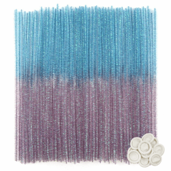 TOAOB Glitzer Pfeifenreiniger 100 Stück Farbverlauf Blau Chenilledraht 🎨🧵🎉