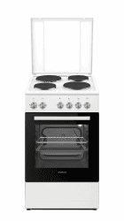 Respekta Standherd mit Edelstahlkochmulde / 48 L Backofen mit 3 Beheizungsarten/Kochfeld mit 3 Leistungsstufen inkl. Metalldeckel / SH1000-33 🍳🔥